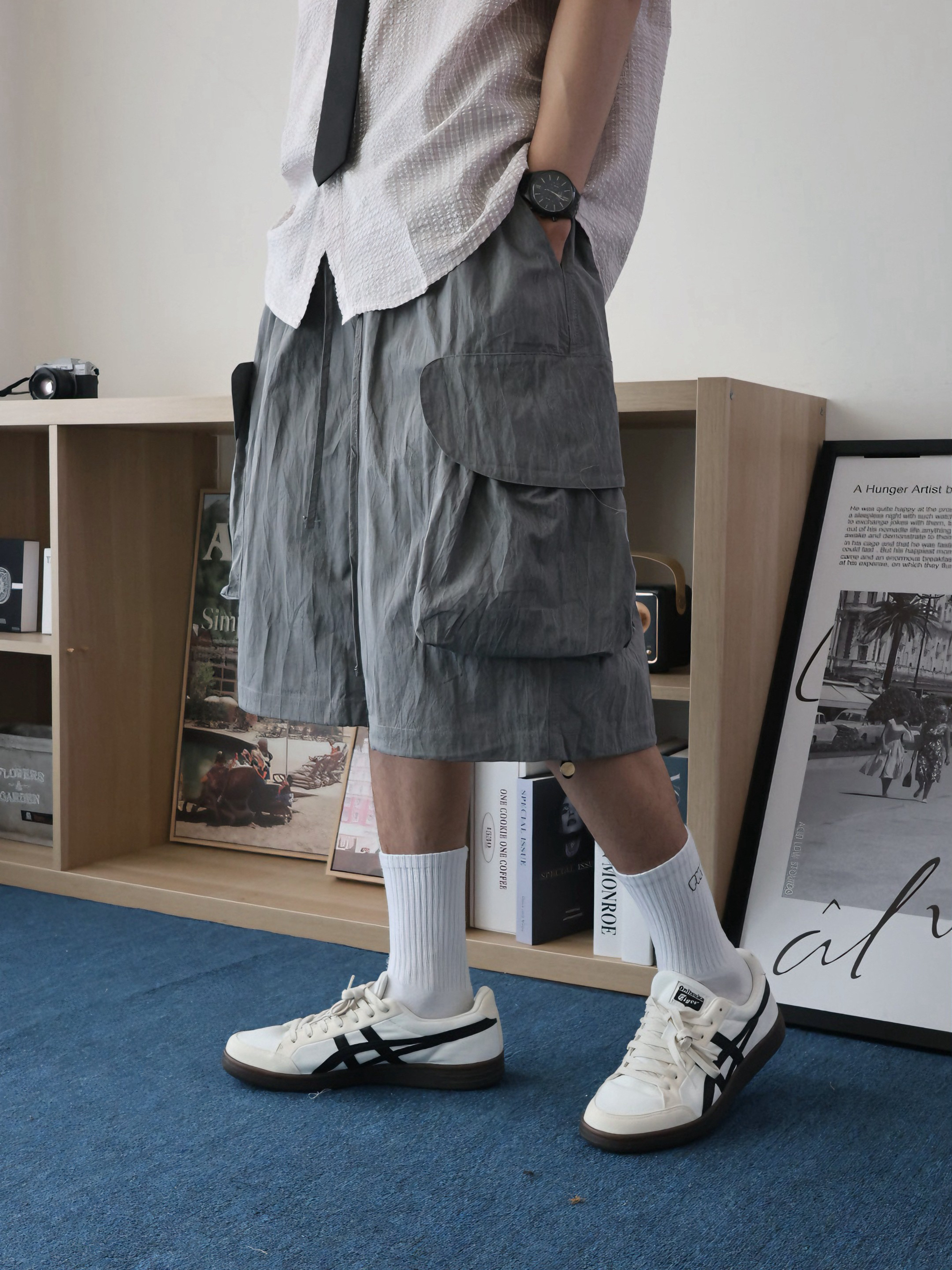 （現貨）售完不補 WP077 立體口袋 寬鬆 輕薄 工裝短褲