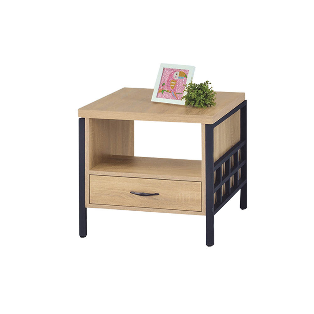 杜恩2尺工業風單抽小茶几/邊几/邊桌