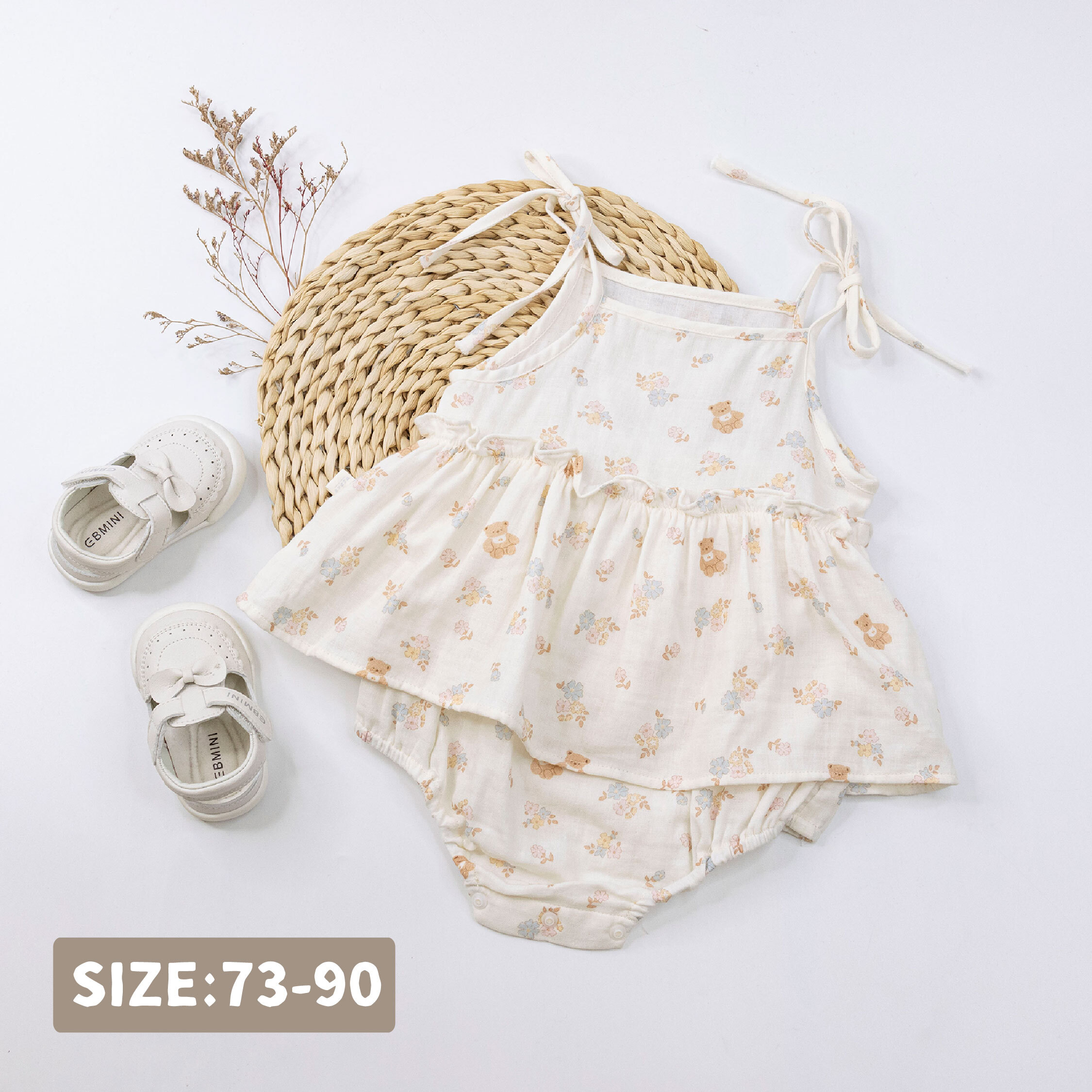 【JG0521】小熊祕密花園綁帶設計包屁衣