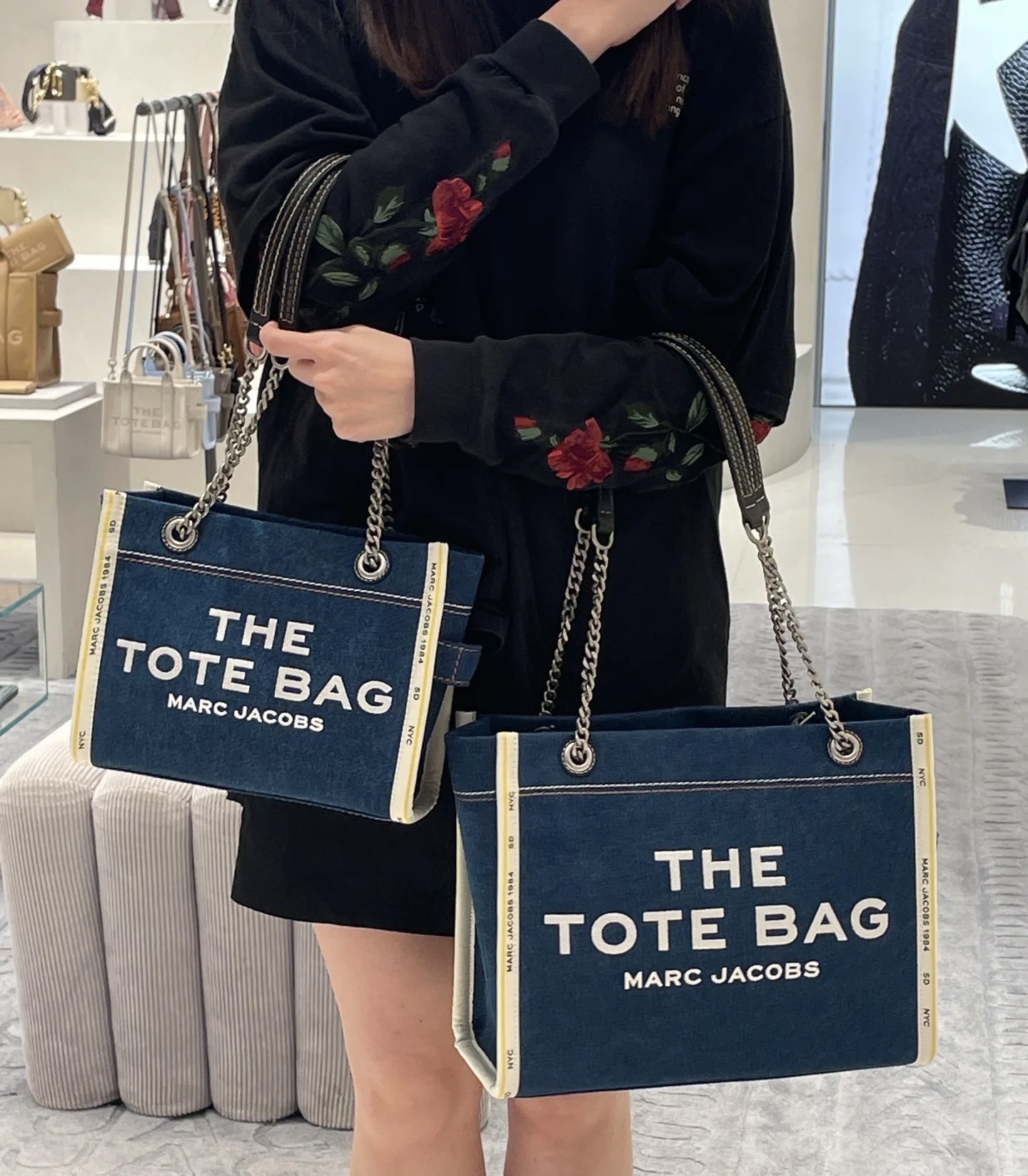 【預訂】G072098 Marc Jacobs THE DENIMCHAIN 牛仔布鏈條包