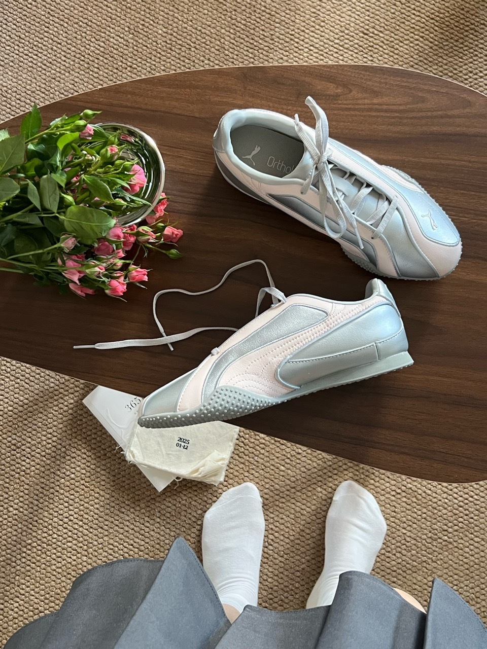 PUMA BELLA V2 LEATHER 櫻花粉銀 淡粉 灰銀 復古 德訓鞋 薄底鞋 男女鞋 404043-03 / 預購