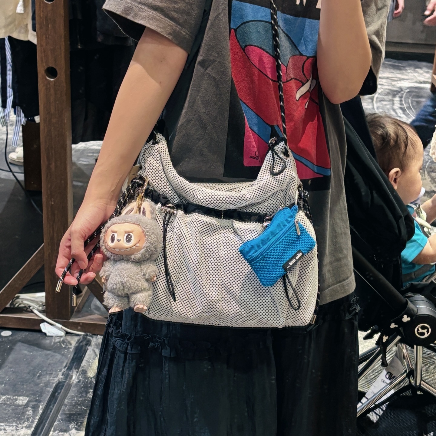 niko and ... 日本限定 3色 黑色 豹紋 灰色 網眼 單肩包 手提包 托特包 包包