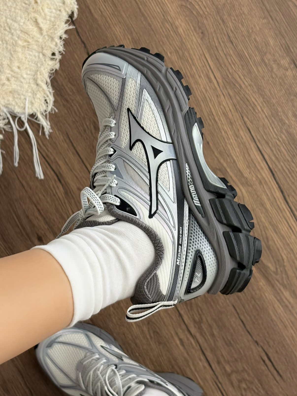 Mizuno Halo Mix 大理石灰 石灰白 灰色 白色 Y2K 復古 慢跑鞋 老爹鞋 雙密度中底 D1GH251202/預購