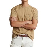 [S] PRL TAN/CRM PP CLASSIC FIT JERSEY SHORT SLEEVE POCKET T-SHIRT, 710704248205-TAN/CRM PP (SRL208)