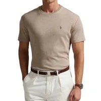 [S] PRL BEIGE HTR SOFT COTTON SHORT SLEEVE T-SHIRT, 710746817097-BEIGE HTR (SRL209)