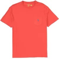 [S] PRL RED/NAVY PP CLASSIC FIT JERSEY SHORT SLEEVE POCKET T-SHIRT, 710704248214-RED/NAVY PP (SRL210)