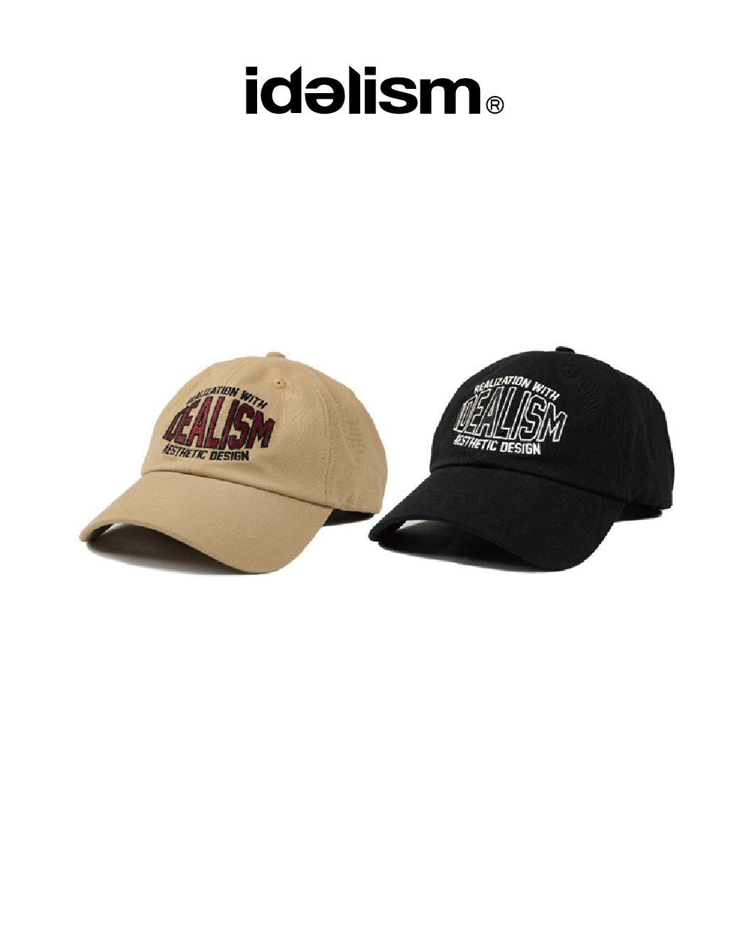 idealism  帆布棒球帽 沙/黑 25 S/S Canvas Cap