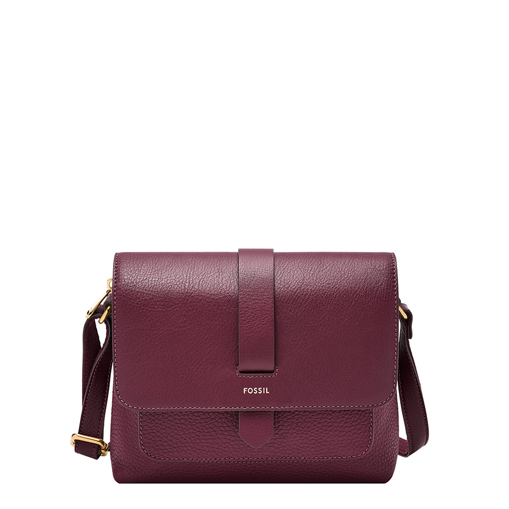 Kinley 真皮翻蓋方包-莓果紫 ZB7878649