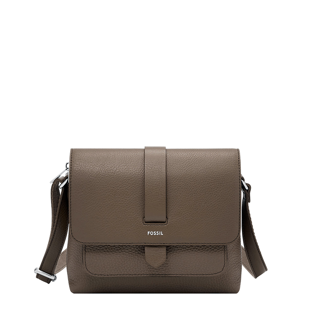 Kinley 真皮翻蓋方包-煙霧色 ZB7878793