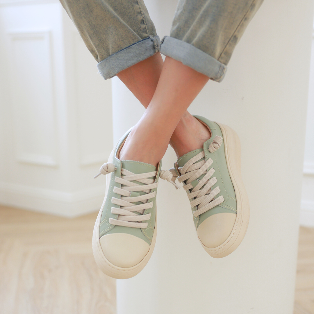 布拉格‧厚底鞋 薄荷綠(真皮女鞋/真皮厚底鞋/台灣製MIT)