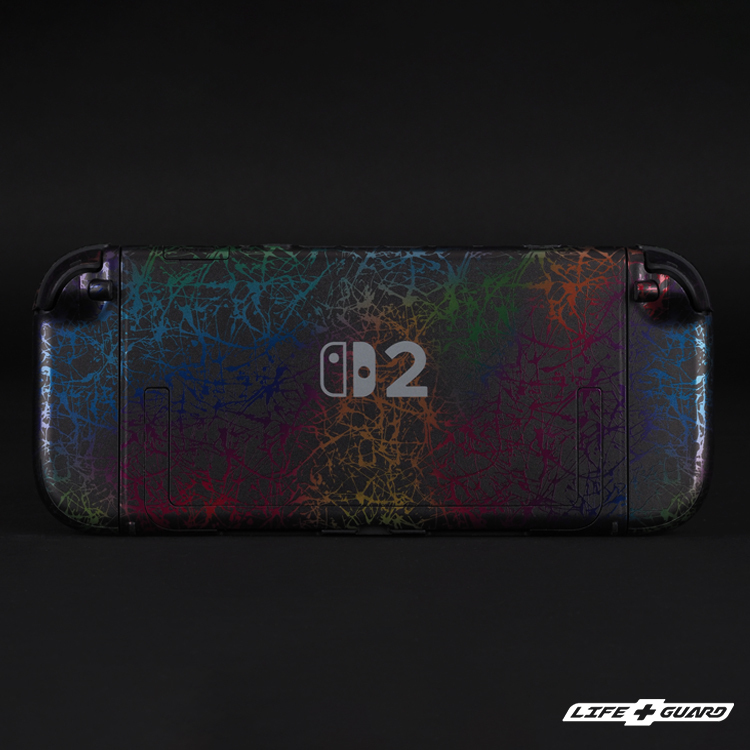 LIFE+GUARD Nintendo Switch 2 貼膜展示圖，LIFE+GUARD 風格設計