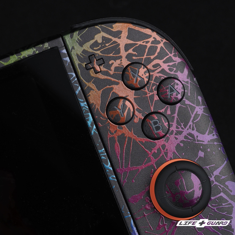 LIFE+GUARD Nintendo Switch 2 貼膜細節圖，LIFE+GUARD 風格設計