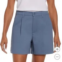[S] BANANA REPUBLIC BLUE WOMEN'S PLEATED FRONT SHORT, 1847841-BLUE (SZZ653)