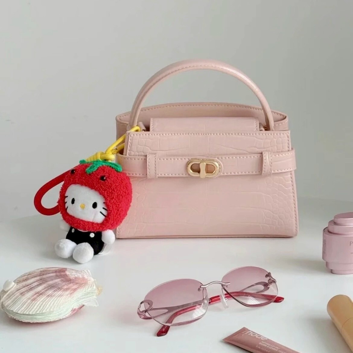 CHARLES & KEITH 小CK Aubrielle 鱷魚紋手提包 凱莉包 肩背包 共4色