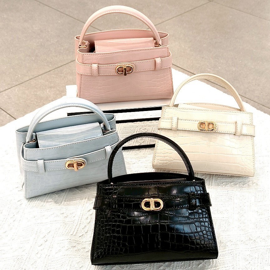 CHARLES & KEITH 小CK Aubrielle 鱷魚紋手提包 凱莉包 肩背包 共4色