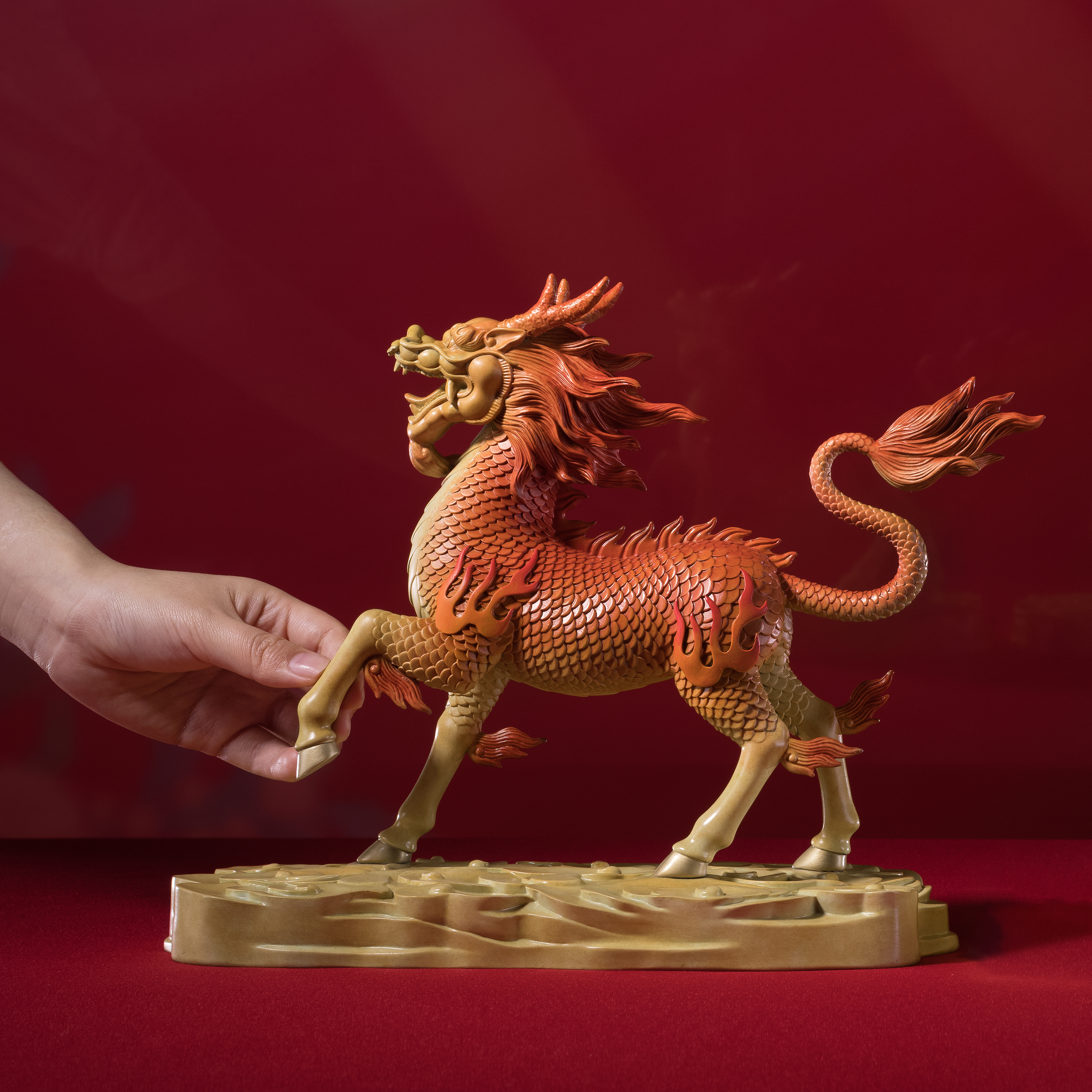 祥瑞麒麟(如意橙)