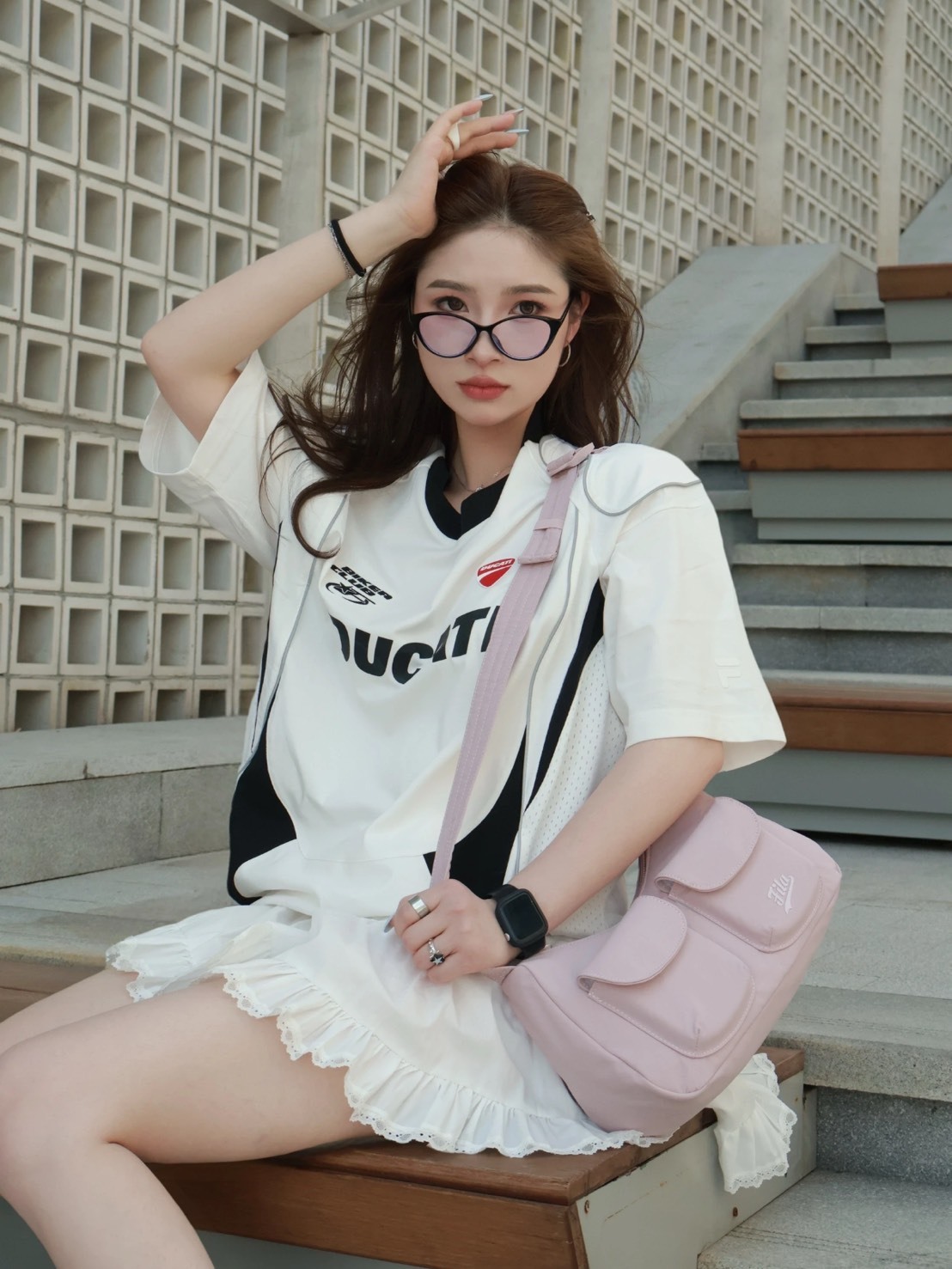 趙露思同款 FILA FUSION 微笑包 腋下包