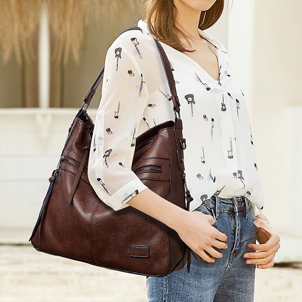 女生包包 女包 托特包 牛皮包包 單肩包 斜背包 大托特包 大容量單肩包 側背包女 多隔層托特包 復古包包 160