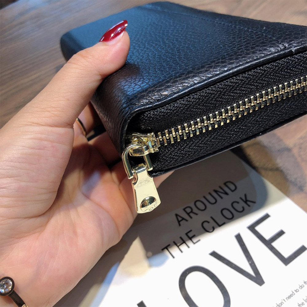 長夾 錢包 長夾女生 真皮零錢包 錢包女 錢包長夾女生 錢包女 長款拉鏈 零錢包韓國 大容量長夾 風琴錢包 090