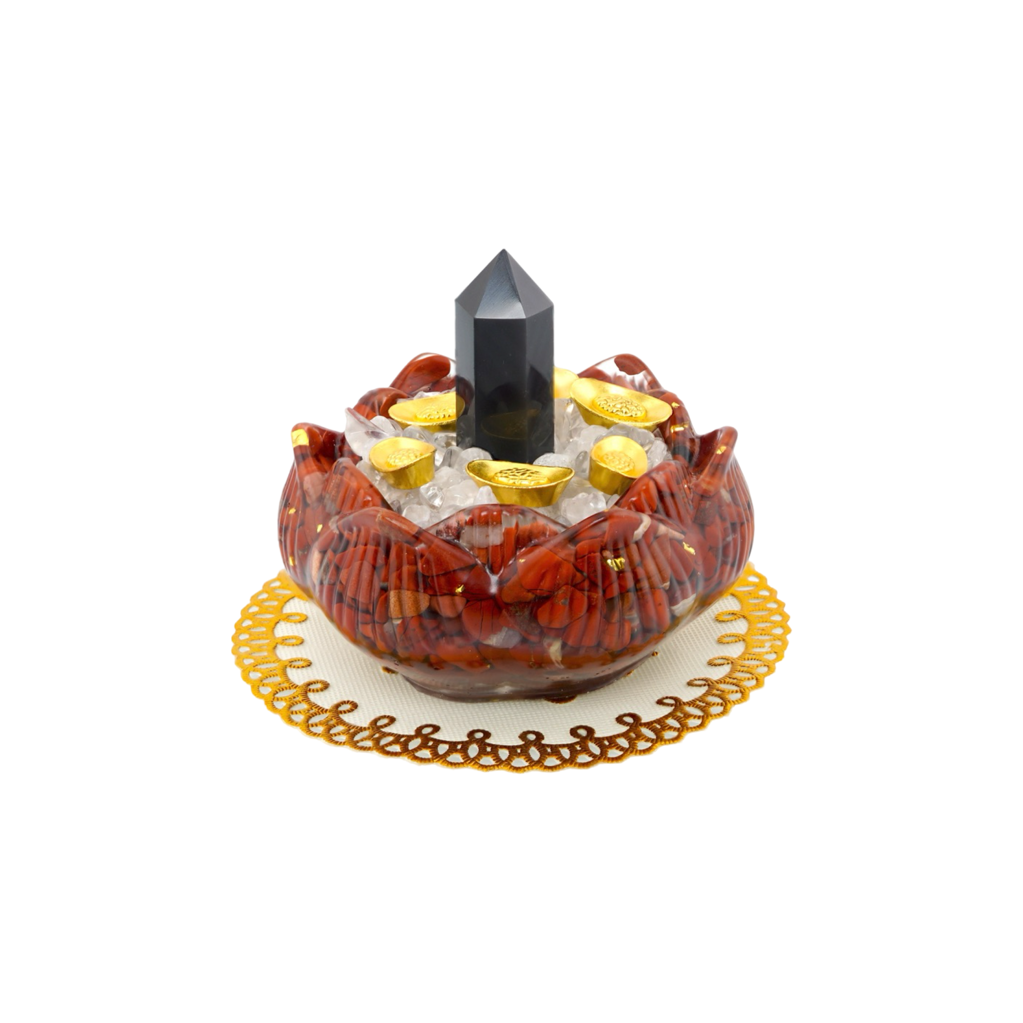 【風水好好玩】去穢化煞黑曜石柱聚寶盆(含盒)