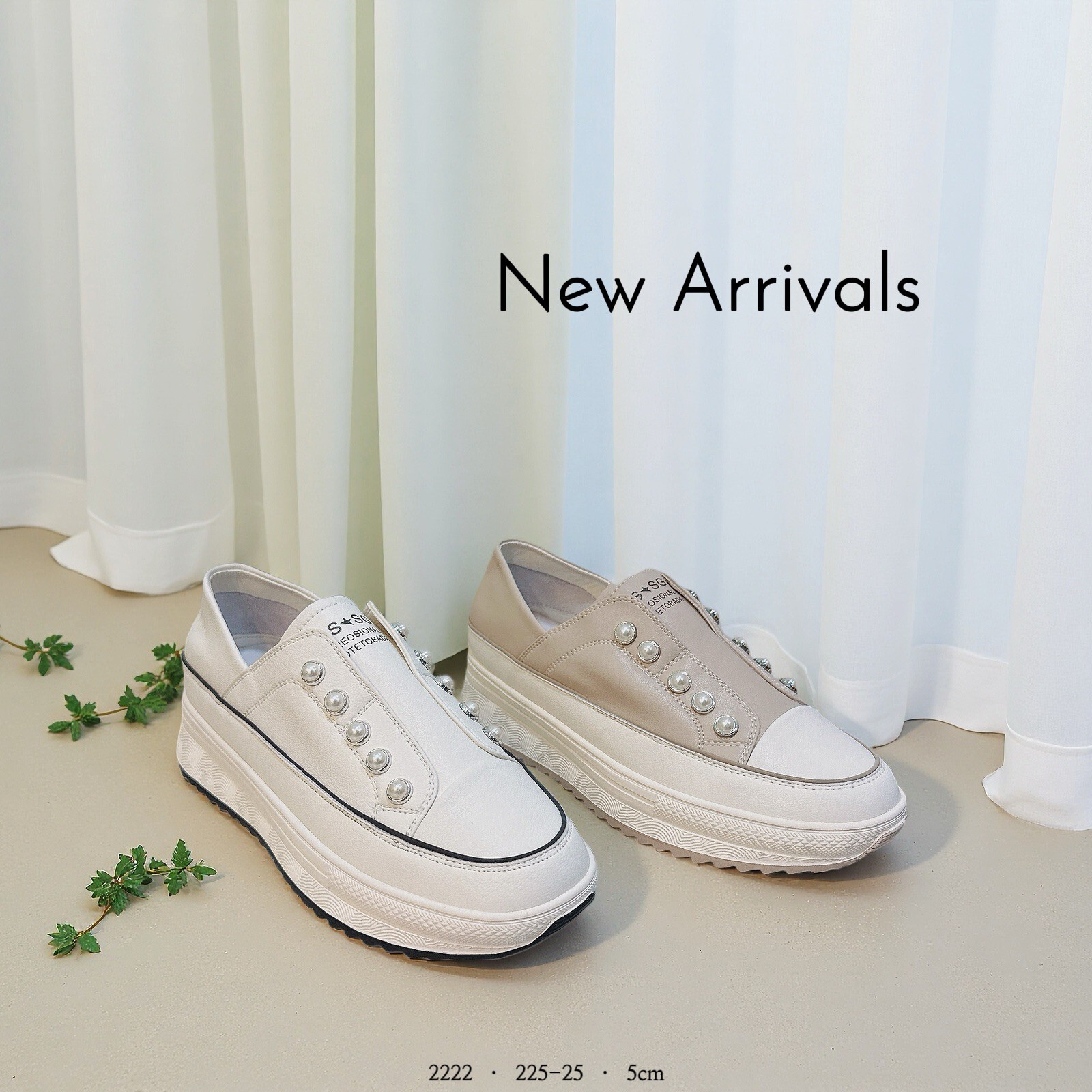 2222-韓國真皮珍珠厚底懶人鞋