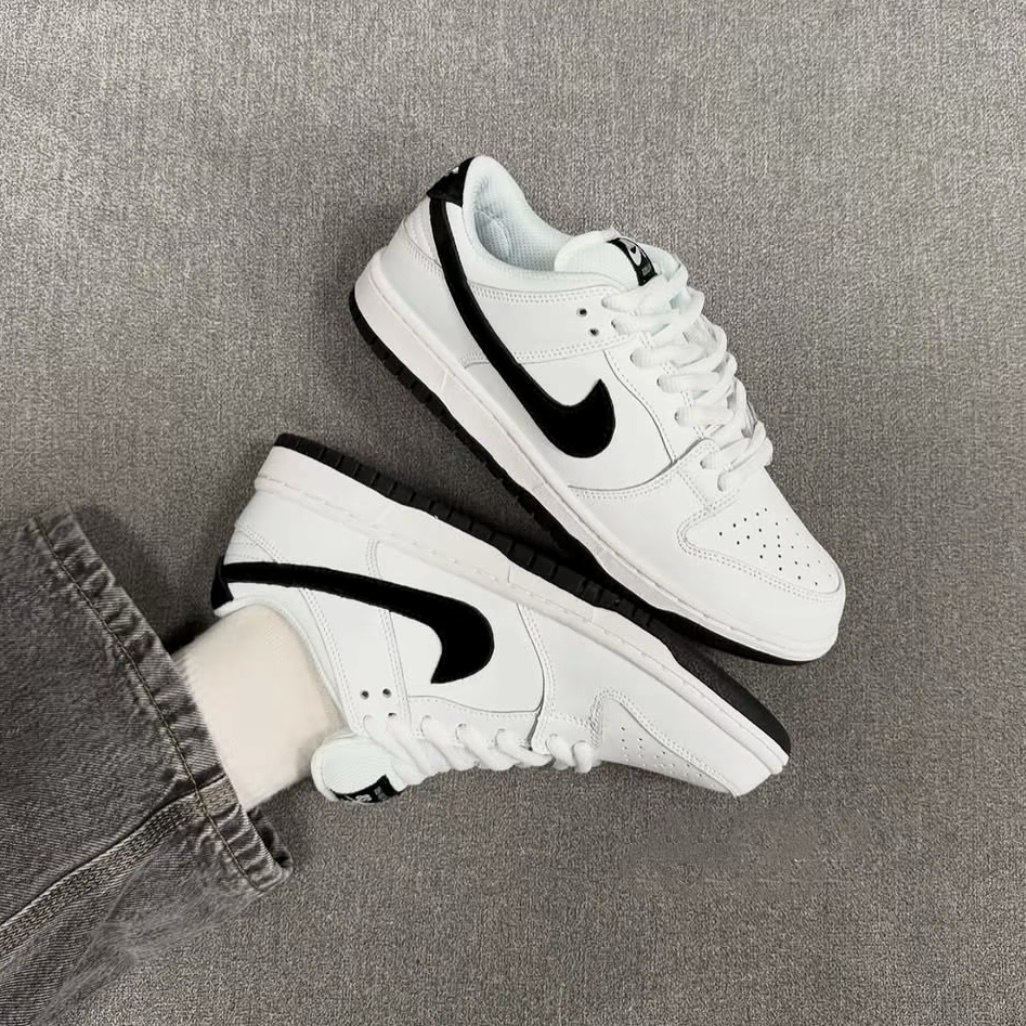 Nike SB Dunk Low Pro "White Black" 白黑勾 復古 麂皮勾勾 滑板鞋 低筒休閒鞋