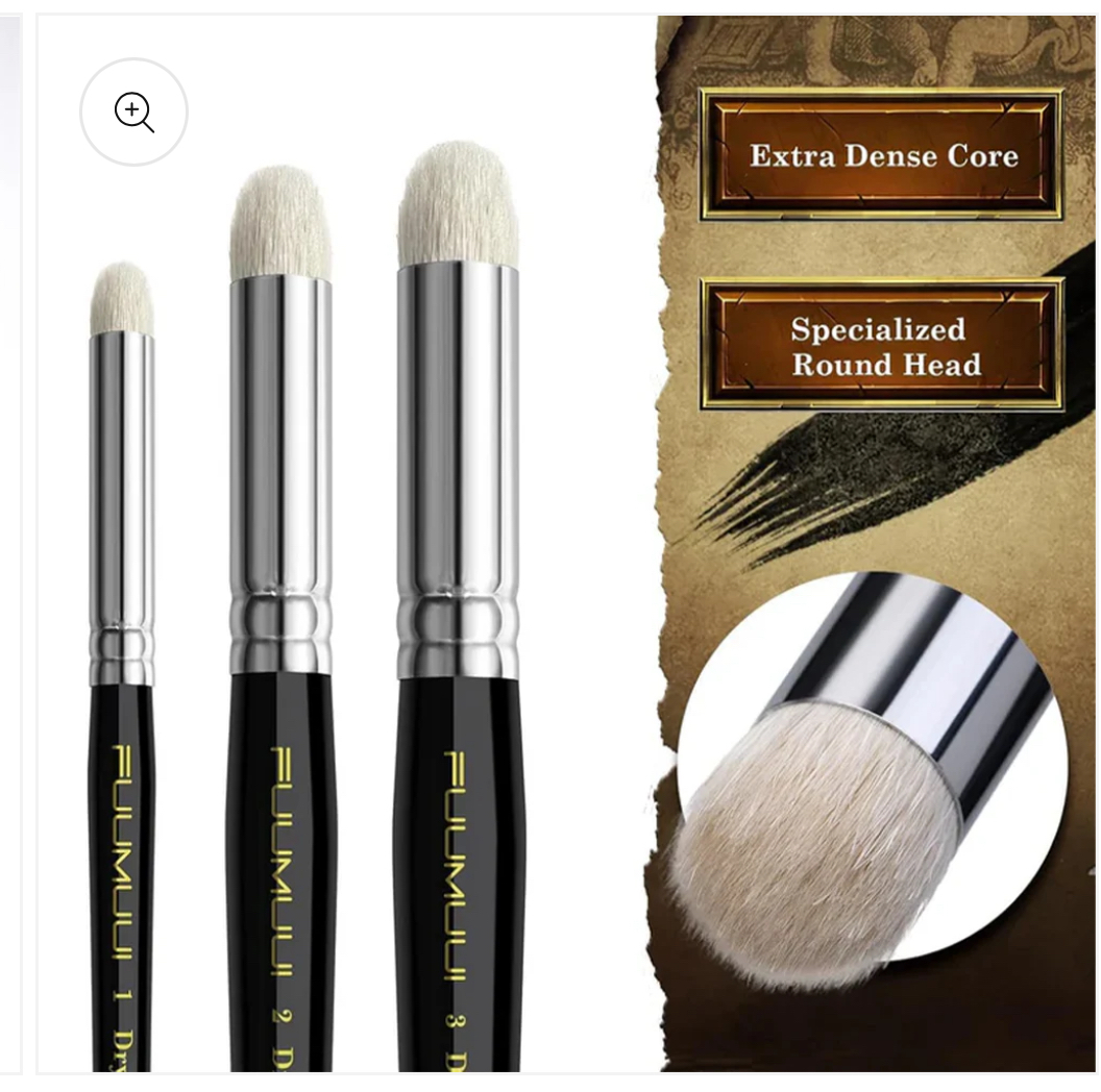 Fuumuui 高級山羊毛乾掃筆 3支Set