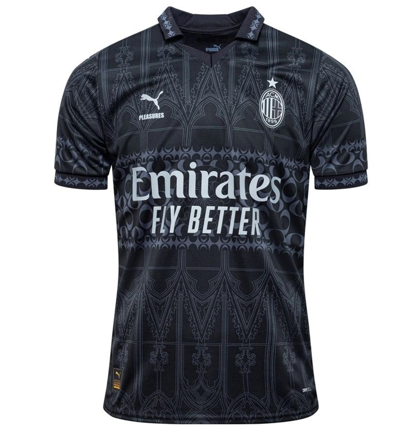 23-24 AC米蘭 x PLEASURES特別版黑色球衣