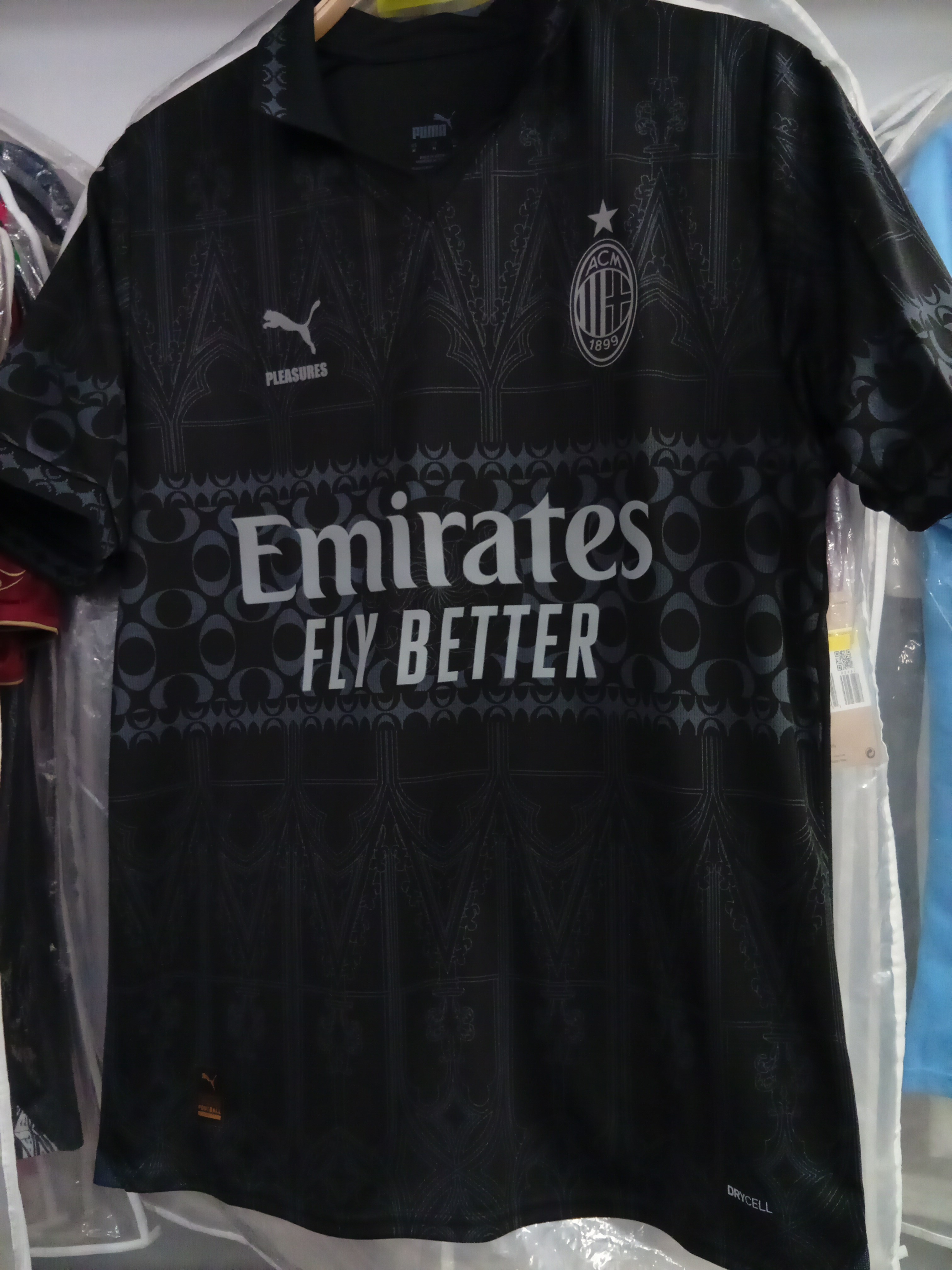 23-24 AC米蘭 x PLEASURES特別版黑色球衣