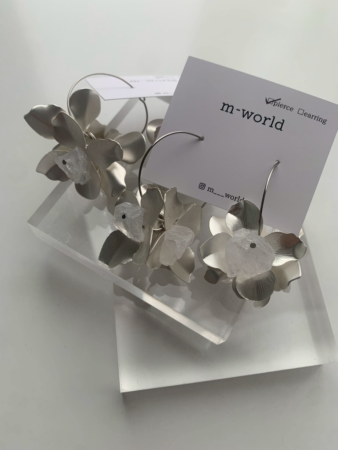 [m-world] mat silver stone | 耳針 | NO.43