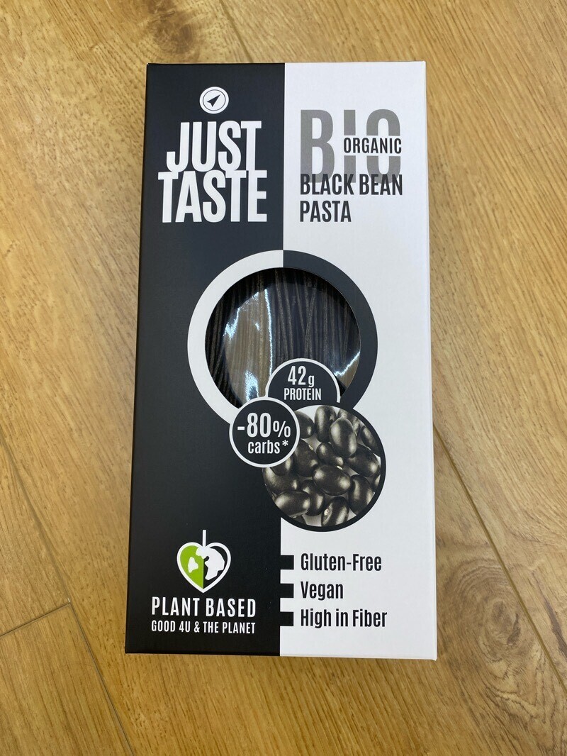 Just Taste organic black bean pasta 250g (best before 9 Oct 2028)