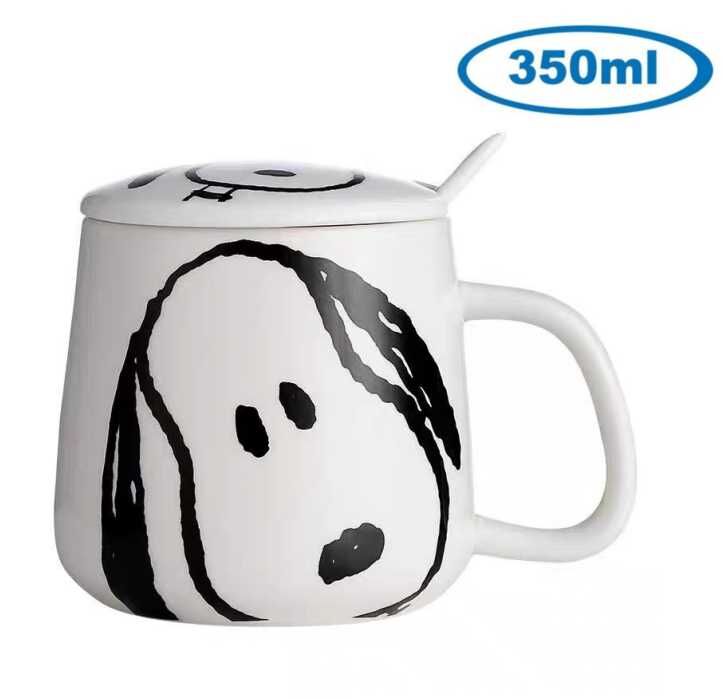 史努比 |陶瓷杯連蓋+匙套裝