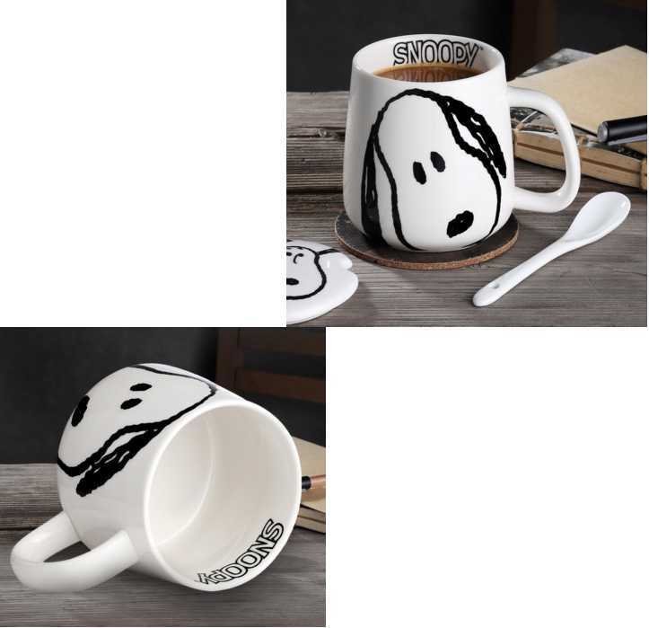 史努比 |陶瓷杯連蓋+匙套裝