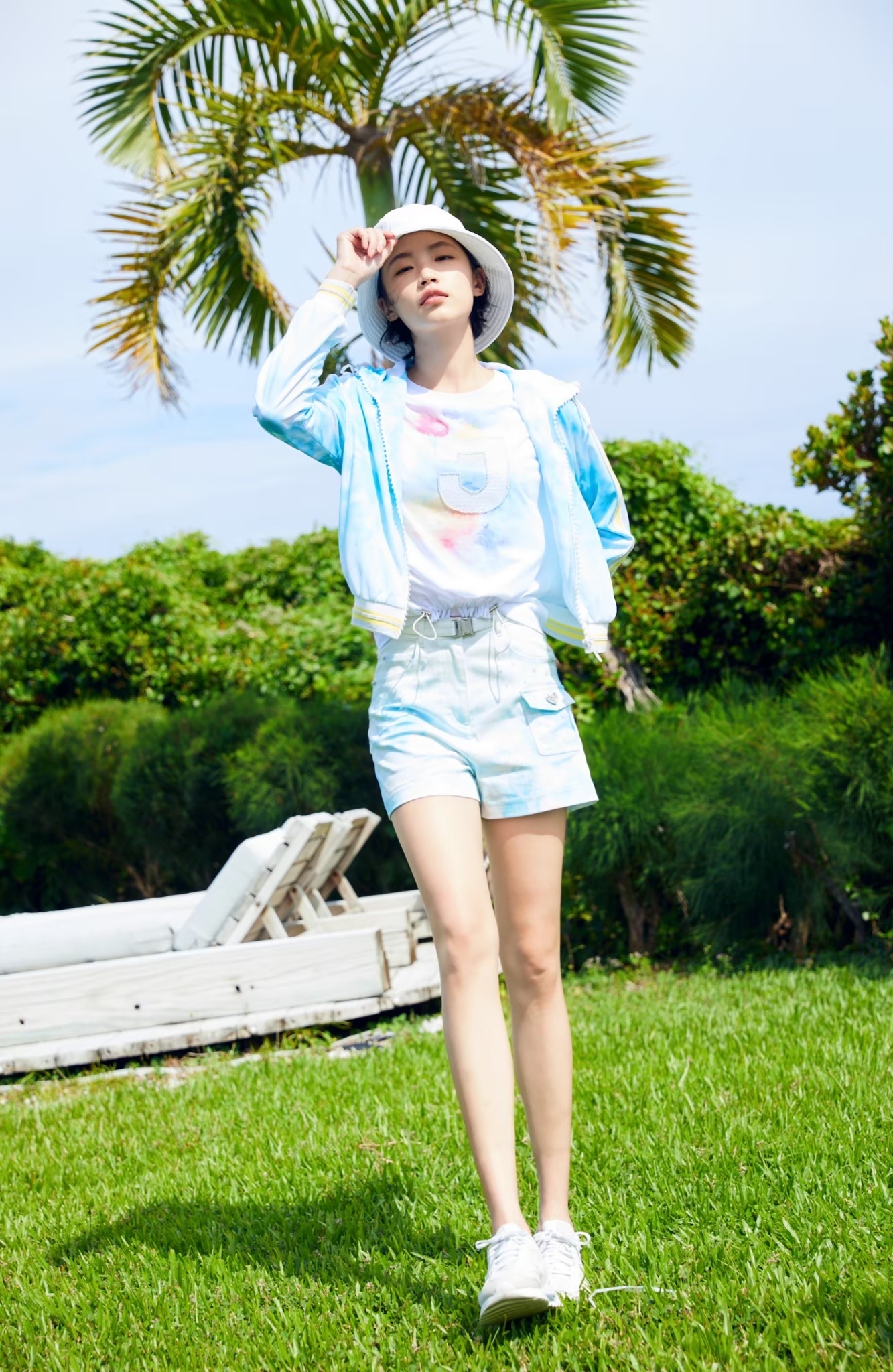 BC1EF071D1 漫步雲端蜂巢抗菌配色潮外套