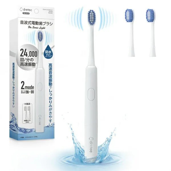 (3678) Dretec音波式電動牙刷  Doctor Sonic Light【白色】 TB-316香港行貨