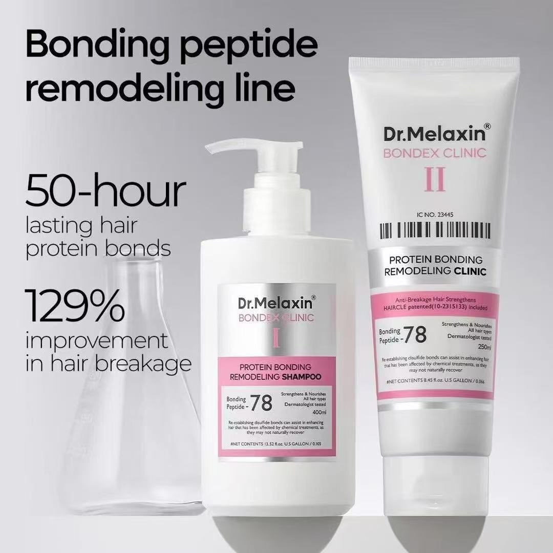 韓國 Dr.MELAXIN BONDEX 蛋白質重塑修復髪絲系列 (A. BONDEX 蛋白質重塑修復洗發露 400ml / B. BONDEX 蛋白質重塑修復發膜 250ml )