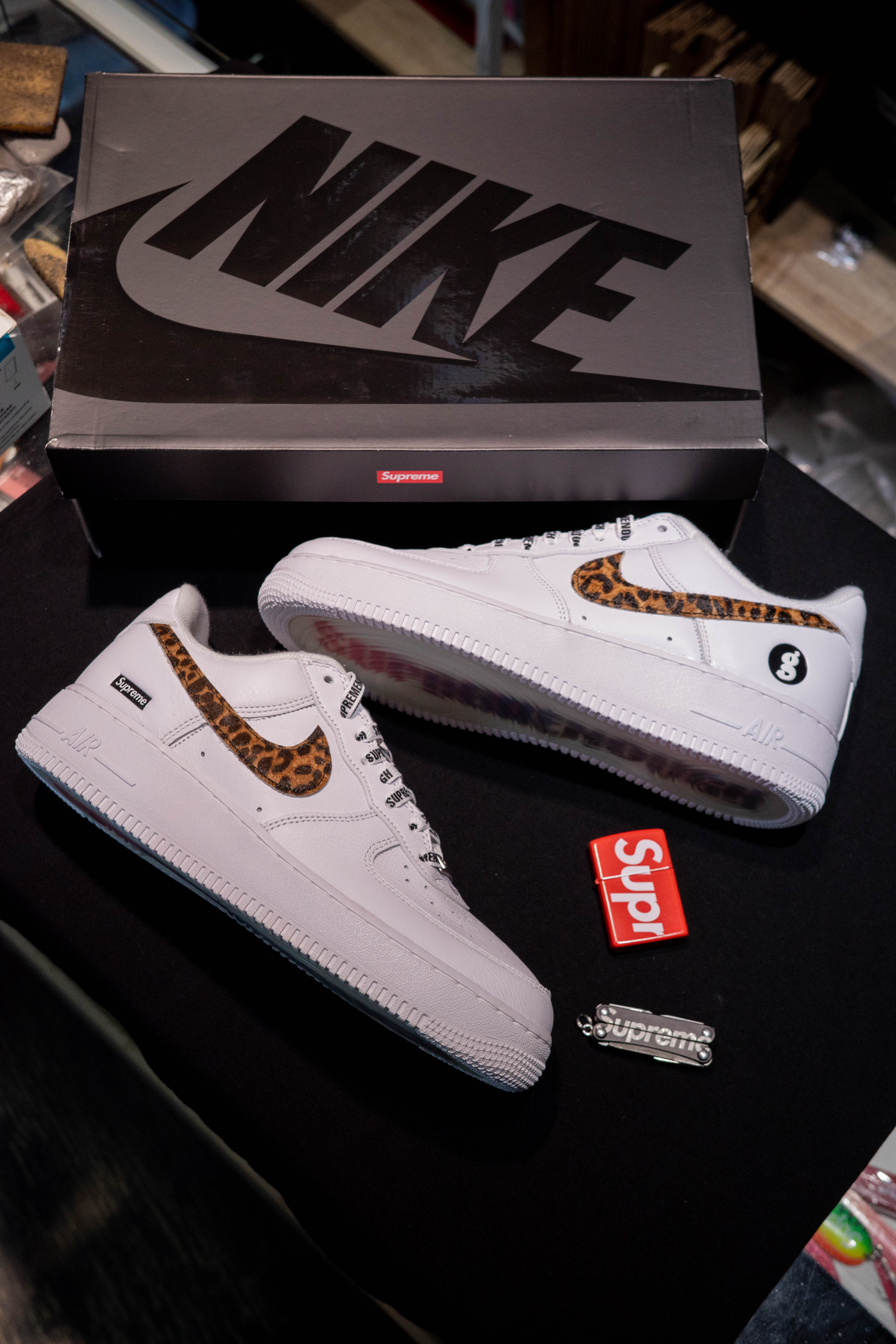 Supreme x GOODENOUGH藤原浩 x Nike Air Force 1 Low 聯名款 豹紋 現貨  IM3483-100