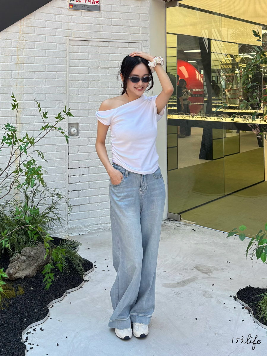 夏日軟牛仔天絲顯瘦直筒落地寬褲(九分/長款)(XXS-L)