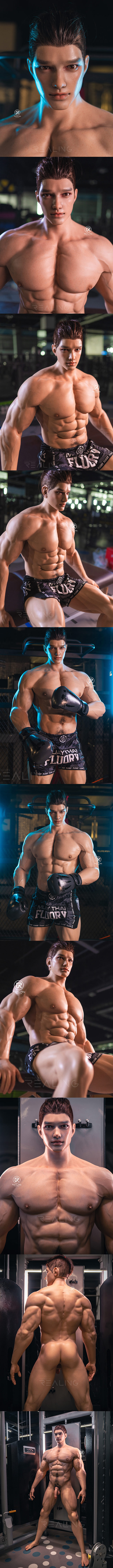 REALING 183cm 赤獒 男性擬真娃娃 全矽膠材質 睿靈 silicone male sex doll