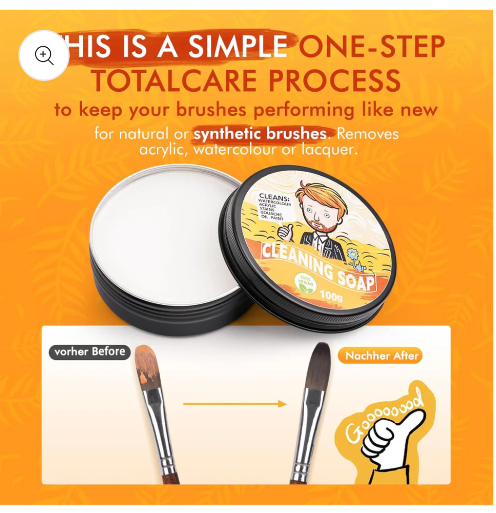 Fuumuui 100% 純天然畫筆清潔番梘