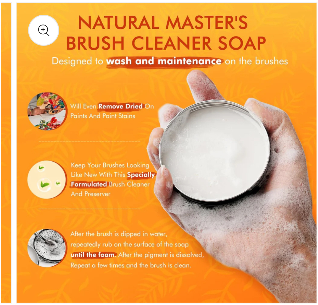 Fuumuui 100% 純天然畫筆清潔番梘