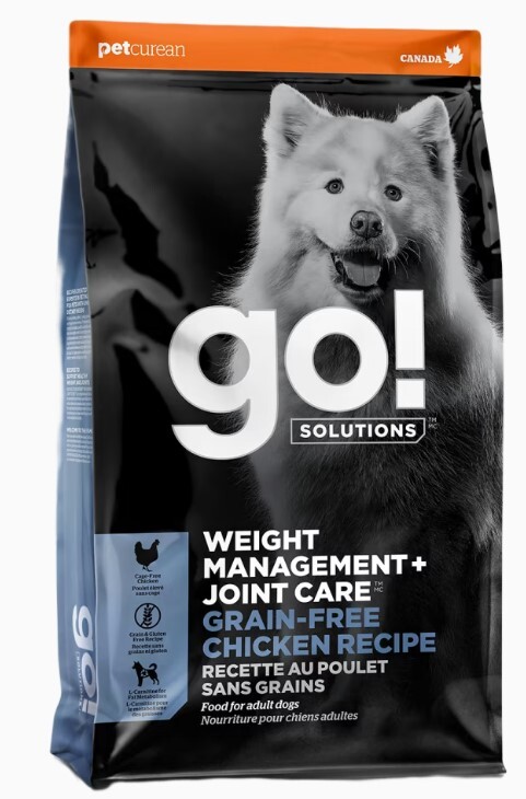 GO! Solutions Weight Management + Joint Care Grain-free Chicken Recipe For Dogs  22LB
