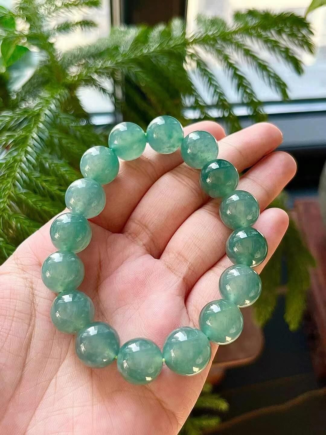 712341 翡翠手串 (12.9mm直徑)