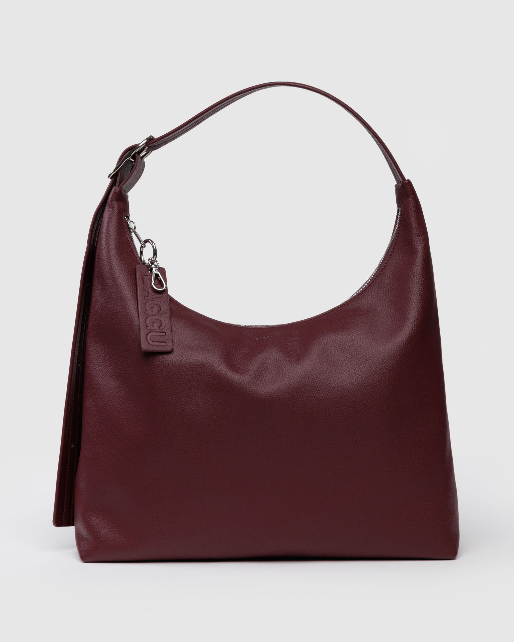 Recycled Leather Shoulder Bag - Mahogany｜BAGGU