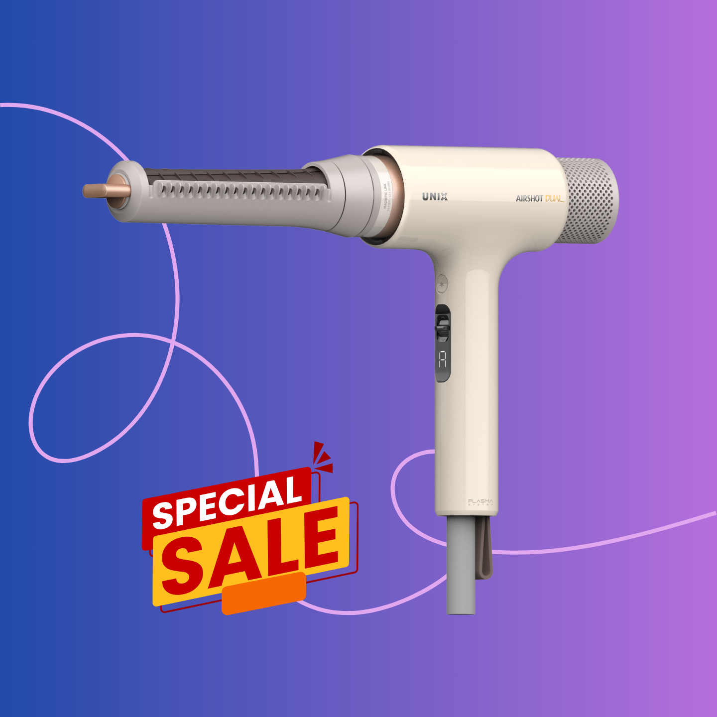 AIRSHOT DUAL motion 多功能吹風機