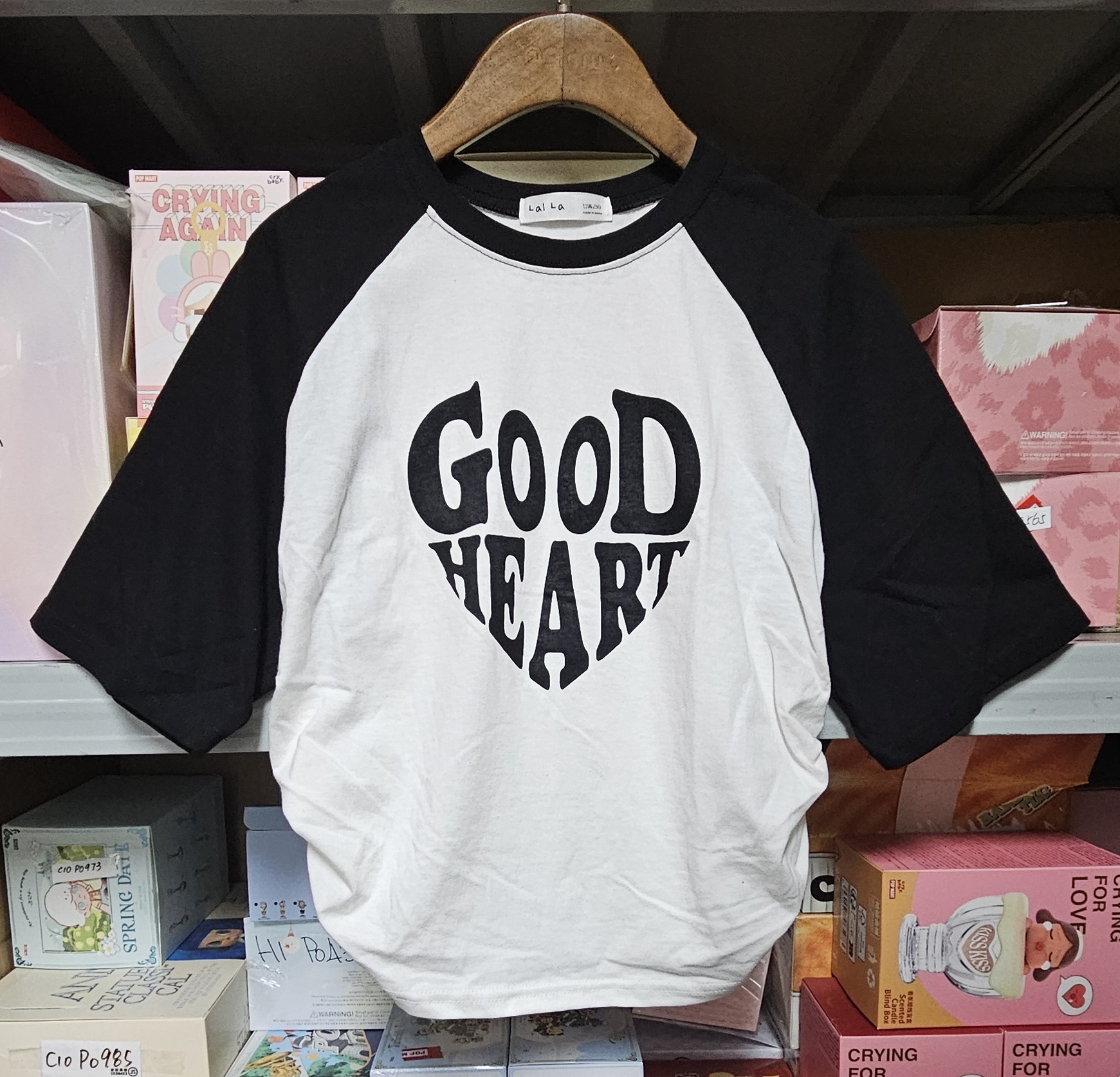 KR 韓國GOOD HEART T-SHIRT，清貨價貨品，不設退換 (K3 F607)