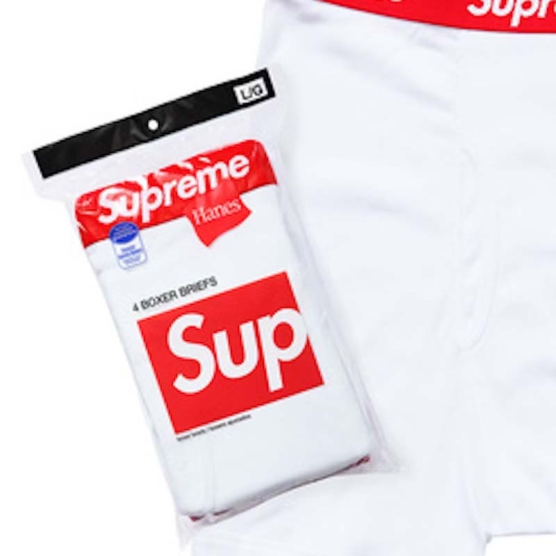 【S/4枚】[Supreme×HANES] BOXER BRIEFS White 楽天市場】【4枚セット!】 Supreme × Hanes シュプリーム
