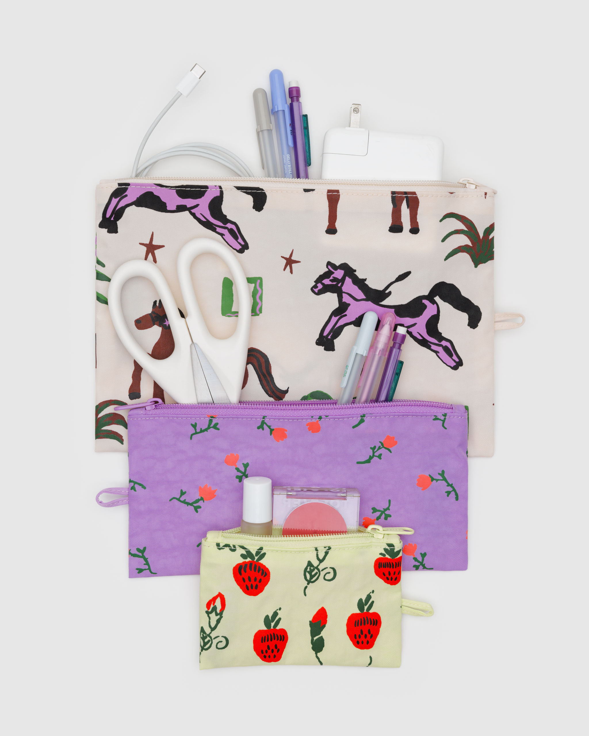 Flat Pouch Set - Painted Prairie｜BAGGU