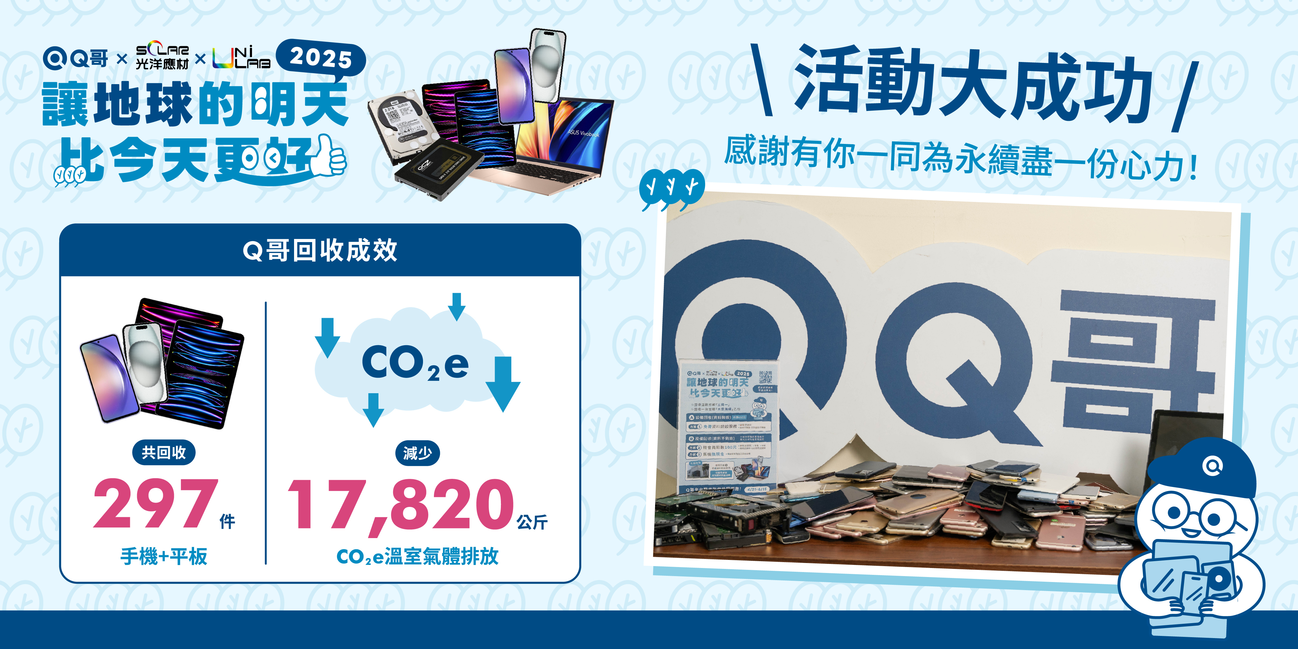 光洋應材 x Q哥 x 寰宇攜手合作為地球盡一份心力