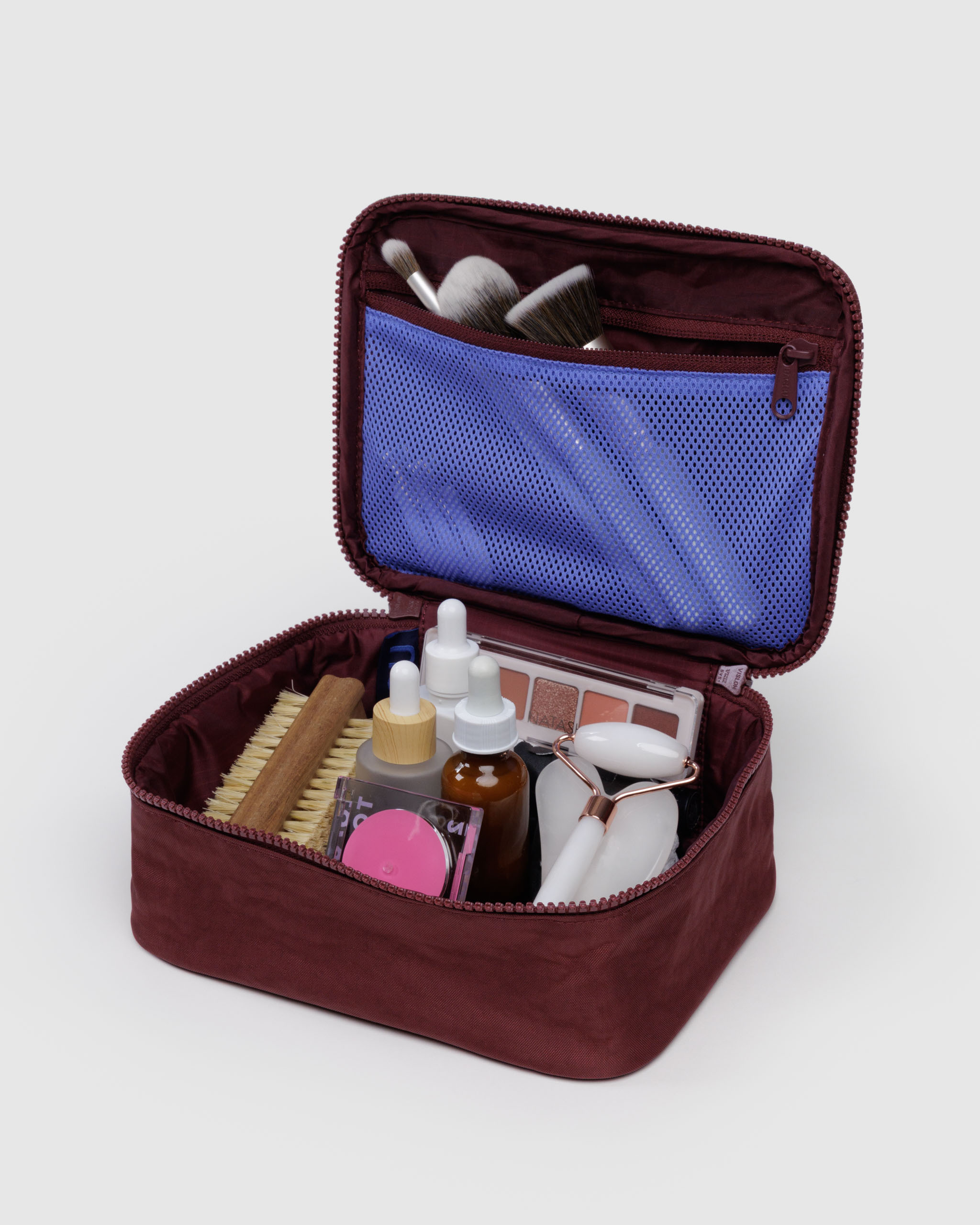 Small Cosmetic Case - Mahogany | BAGGU